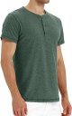 Men's Fashion Casual Front Placket Short T-Shirts Cotton Shirts
